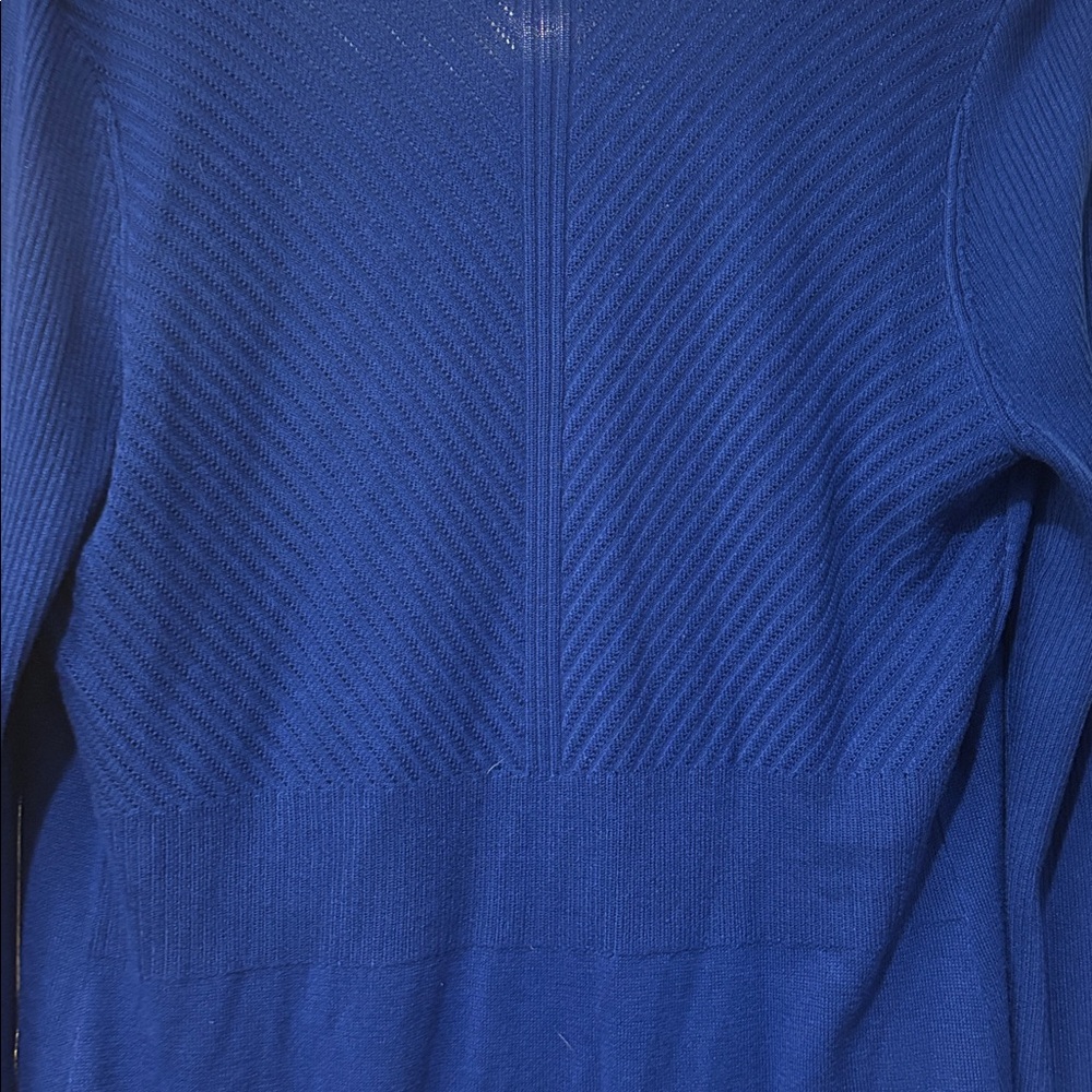 Liz Claiborne Royal Blue Open Front Cardigan - Size M - Picture 4 of 4
